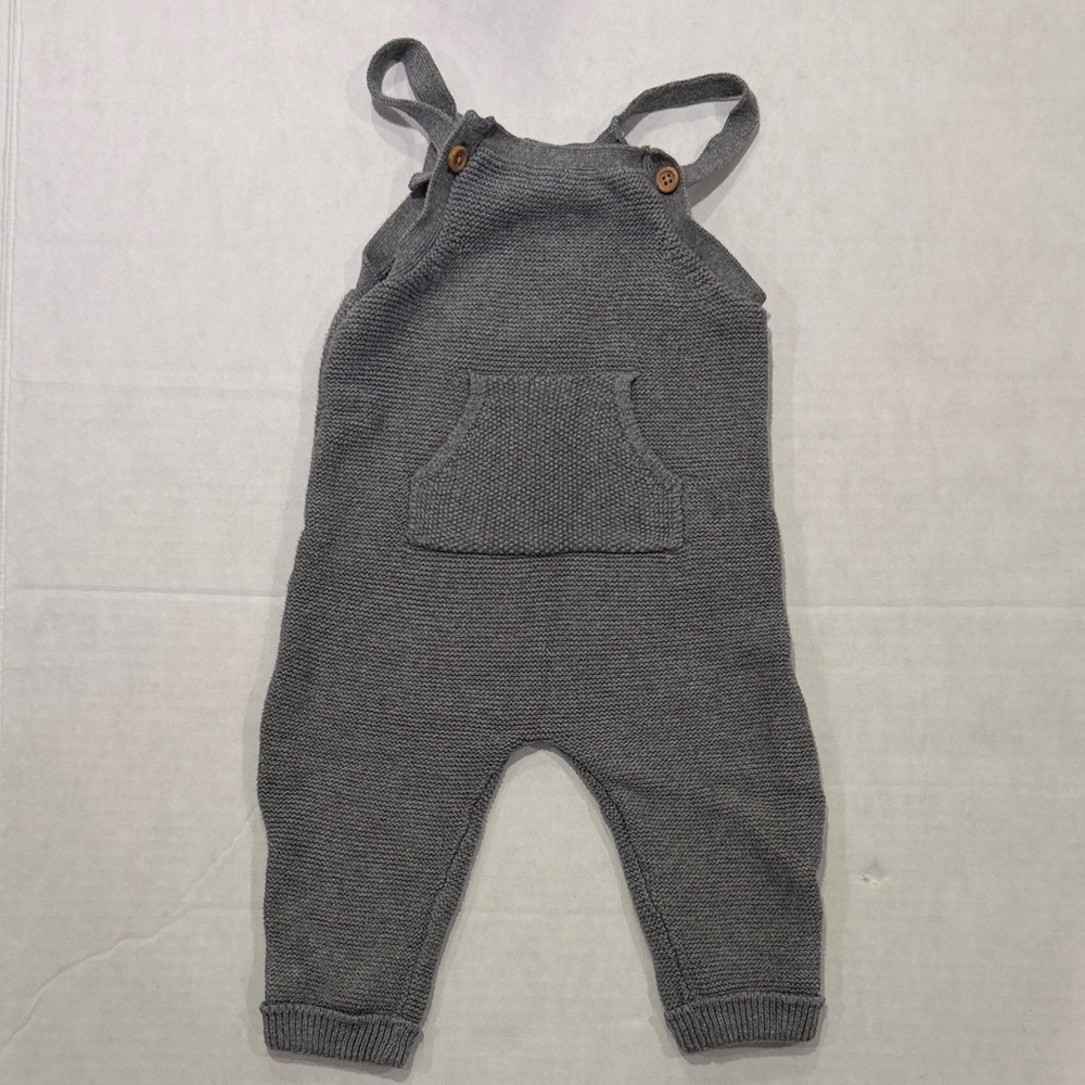Carter's Little Planet Organic Knit Overall One-Piece - Gray - Size 12 Months